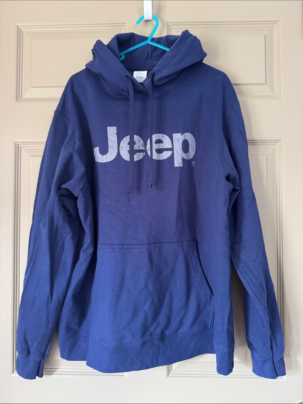 Port and Company Navy Blue Jeep Logo Hooded Sweatshirt